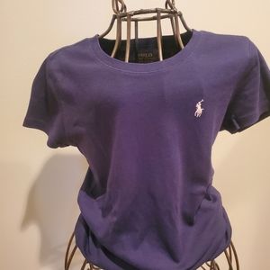 Polo Tee Navy Girl size Lg.(12-14)